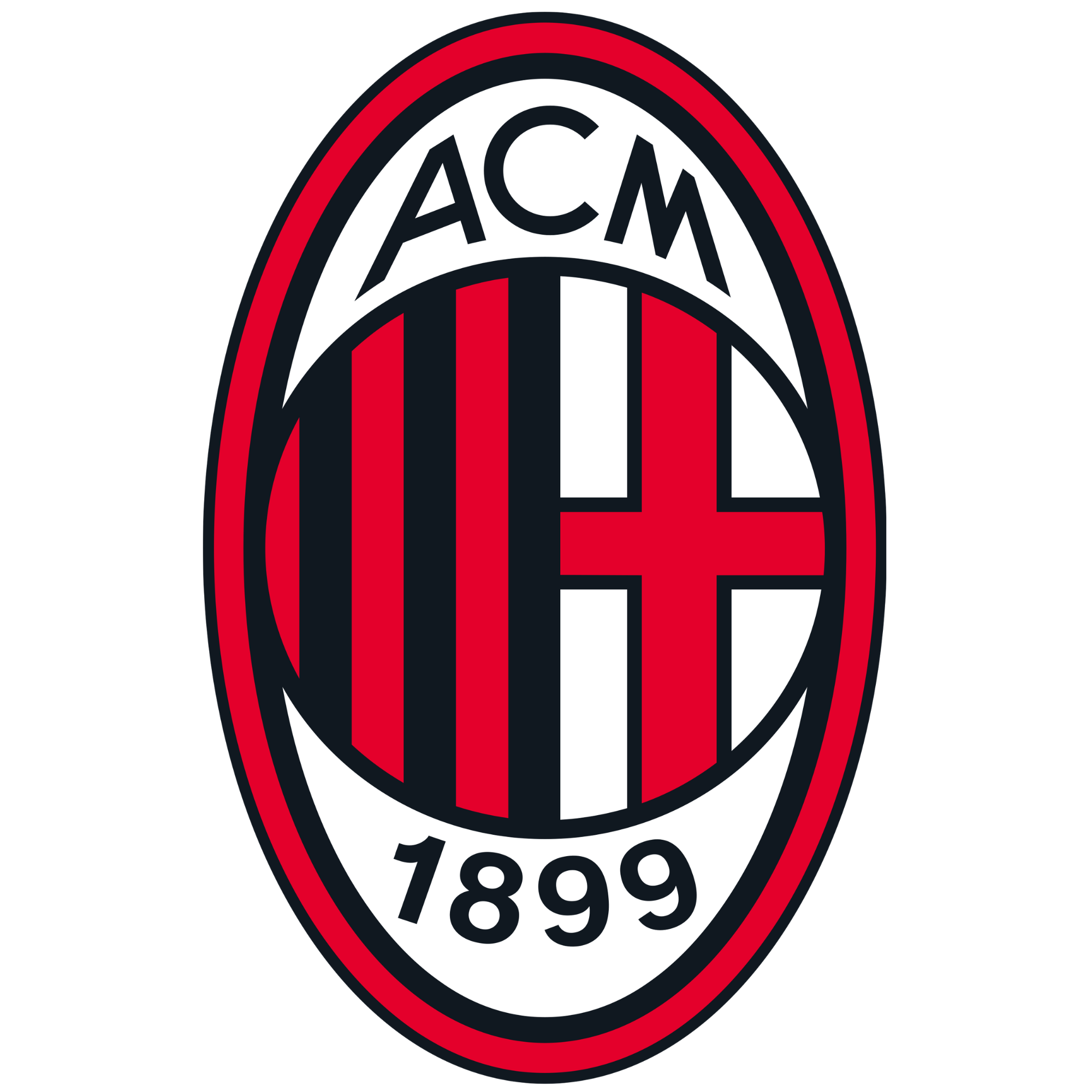 Nálepka na stenu do detskej izby - AC Miláno logo